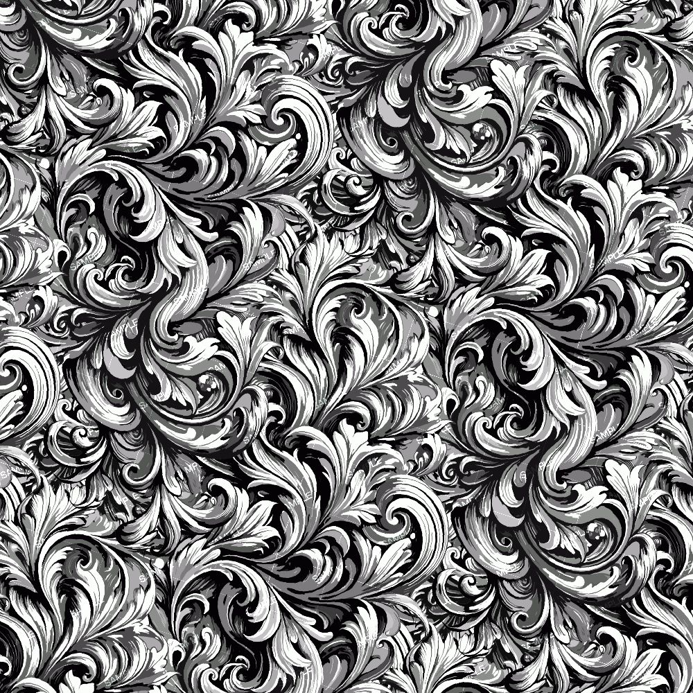 Linocut Scrollwork 76