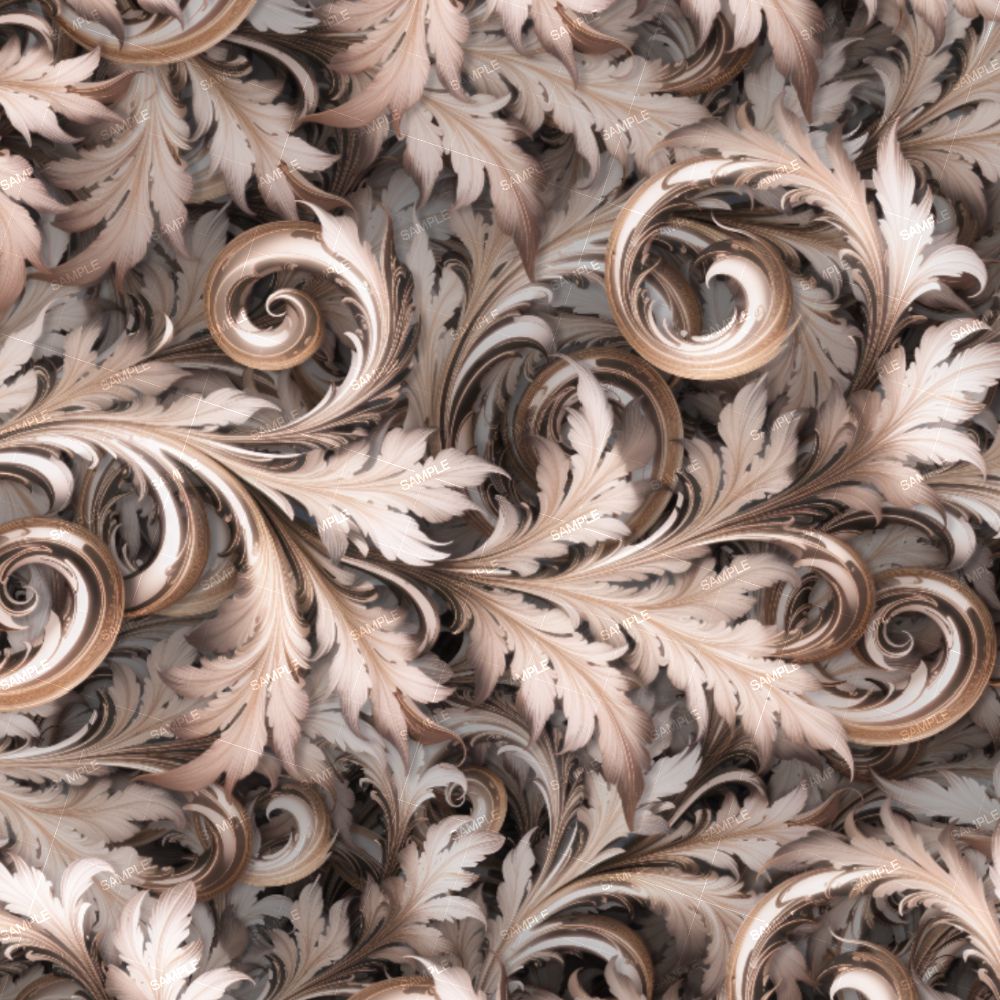 Rose Gold Acanthus Scrollwork